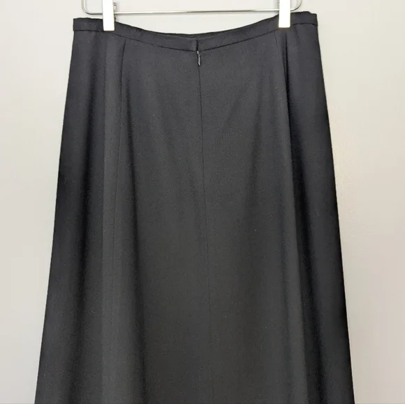 Talbots Vintage Black Wool Midi Shirt Women's 12 - Picture 4 of 8